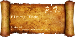 Pirity Tünde névjegykártya