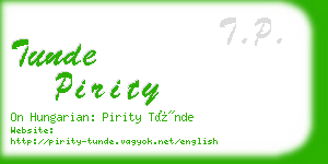 tunde pirity business card